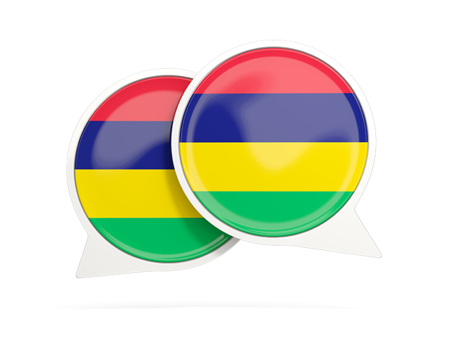 Round chat icon. Download flag icon of Mauritius at PNG format
