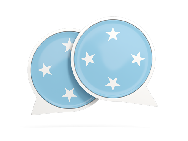 Round chat icon. Download flag icon of Micronesia at PNG format