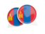 Mongolia. Round chat icon. Download icon.