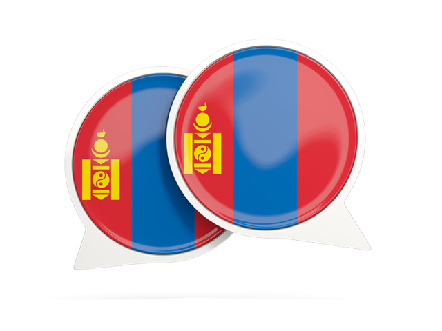 Round chat icon. Download flag icon of Mongolia at PNG format