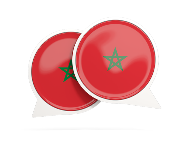 Round chat icon. Download flag icon of Morocco at PNG format