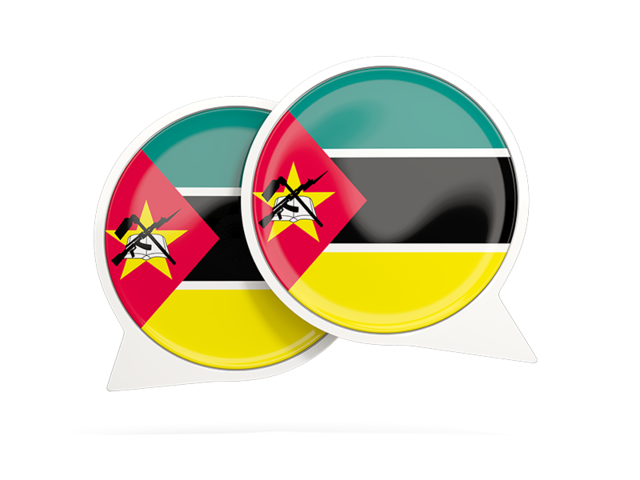 Round chat icon. Download flag icon of Mozambique at PNG format