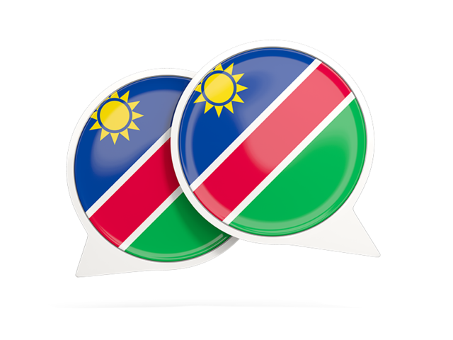 Round chat icon. Download flag icon of Namibia at PNG format