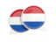 Netherlands. Round chat icon. Download icon.