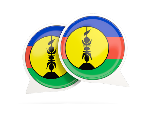 Round chat icon. Download flag icon of New Caledonia at PNG format