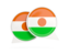 Niger. Round chat icon. Download icon.