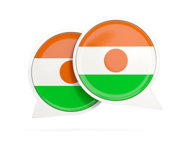 Round chat icon. Download flag icon of Niger at PNG format