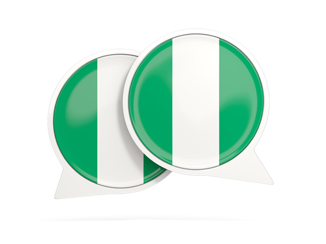 Round chat icon. Download flag icon of Nigeria at PNG format