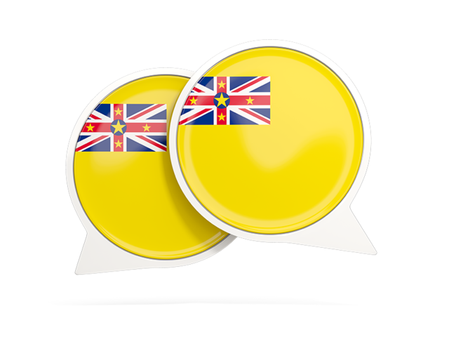 Round chat icon. Download flag icon of Niue at PNG format