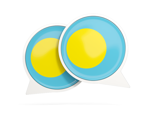 Round chat icon. Download flag icon of Palau at PNG format