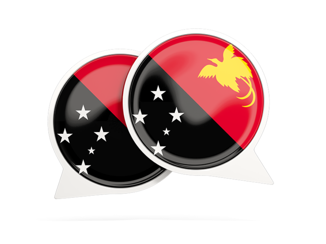 Round chat icon. Download flag icon of Papua New Guinea at PNG format