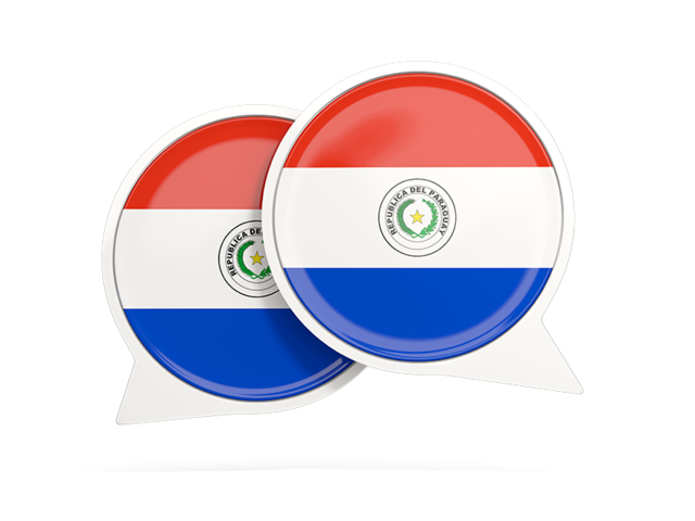 Round chat icon. Download flag icon of Paraguay at PNG format