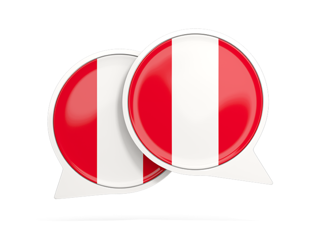 Round chat icon. Download flag icon of Peru at PNG format
