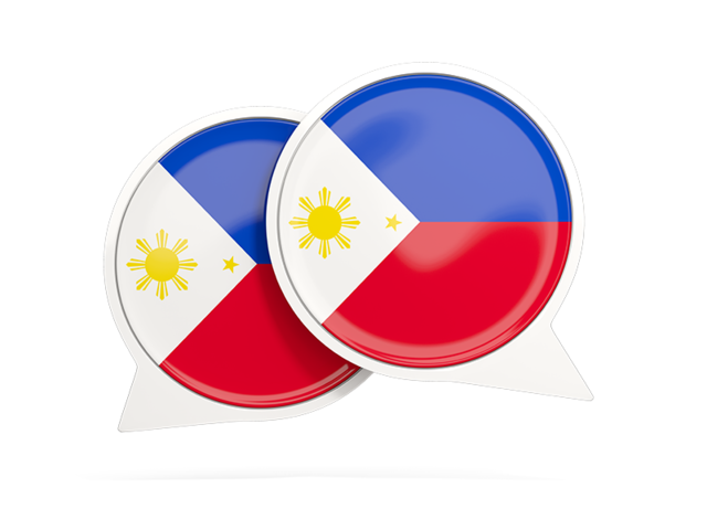 Round chat icon. Download flag icon of Philippines at PNG format