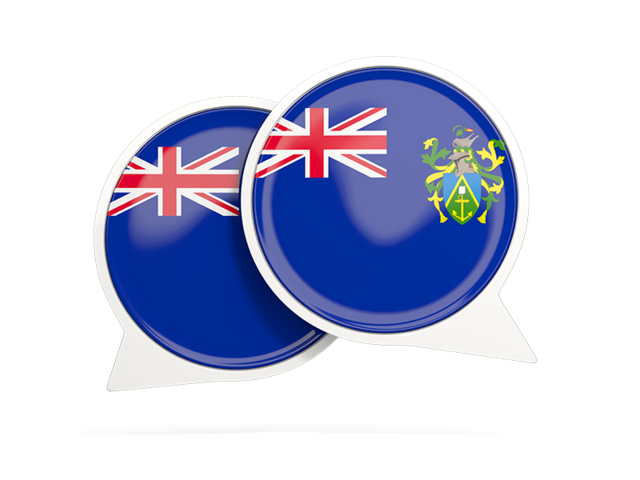 Round chat icon. Download flag icon of Pitcairn Islands at PNG format
