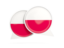 Poland. Round chat icon. Download icon.