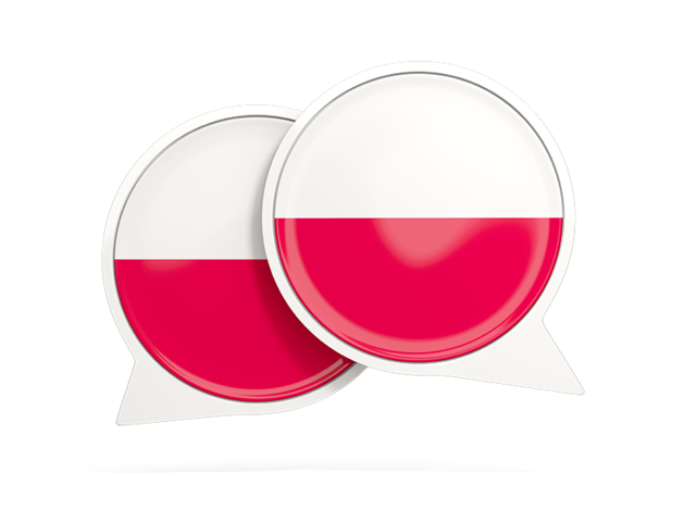 Круглая иконка чата. Скачать флаг. Польша