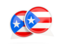 Puerto Rico. Round chat icon. Download icon.