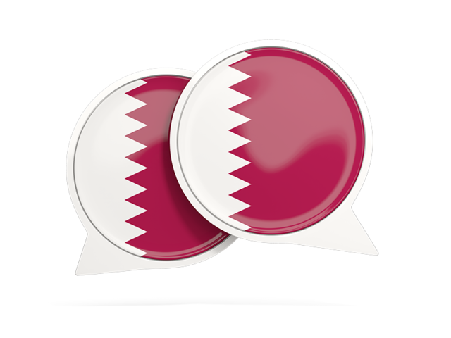 Round chat icon. Download flag icon of Qatar at PNG format