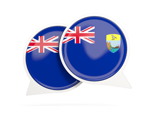 Round chat icon. Download flag icon of Saint Helena at PNG format