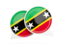 Saint Kitts and Nevis. Round chat icon. Download icon.