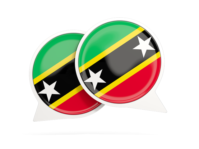 Round chat icon. Download flag icon of Saint Kitts and Nevis at PNG format