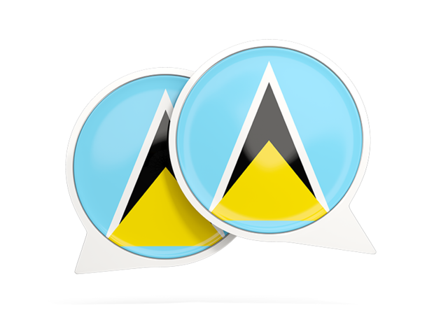 Round chat icon. Download flag icon of Saint Lucia at PNG format