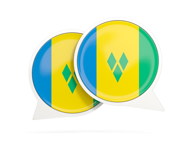 Round chat icon. Download flag icon of Saint Vincent and the Grenadines at PNG format