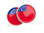 Samoa. Round chat icon. Download icon.