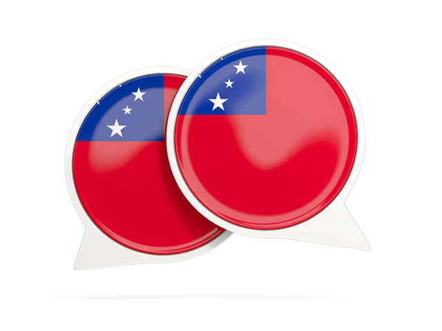Round chat icon. Download flag icon of Samoa at PNG format