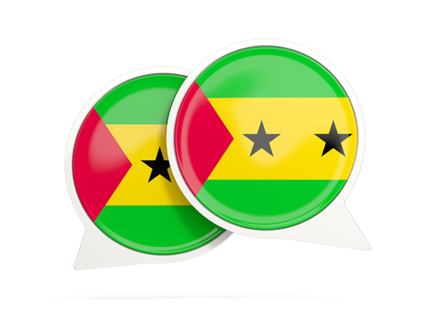 Round chat icon. Download flag icon of Sao Tome and Principe at PNG format