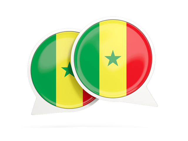 Round chat icon. Download flag icon of Senegal at PNG format