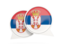 Serbia. Round chat icon. Download icon.