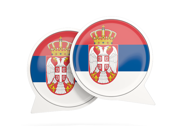 Round chat icon. Download flag icon of Serbia at PNG format