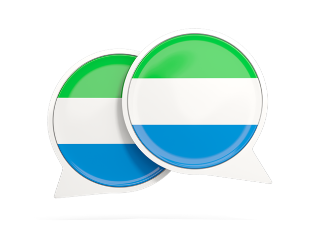 Round chat icon. Download flag icon of Sierra Leone at PNG format