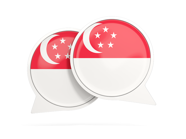 Round chat icon. Download flag icon of Singapore at PNG format