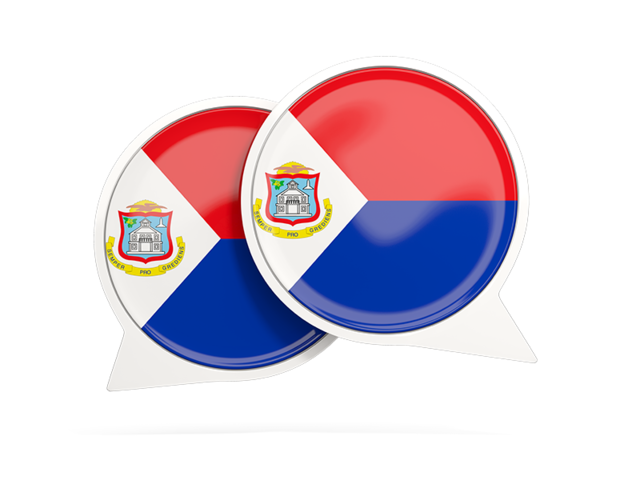 Round chat icon. Download flag icon of Sint Maarten at PNG format