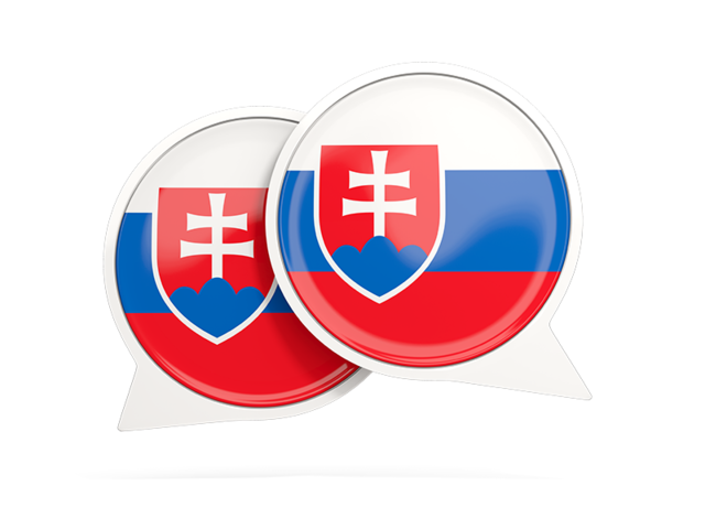 Round chat icon. Download flag icon of Slovakia at PNG format