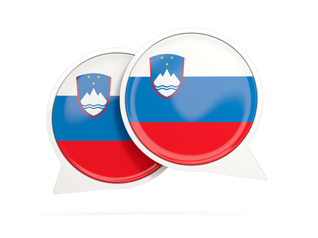 Round chat icon. Download flag icon of Slovenia at PNG format
