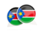 South Sudan. Round chat icon. Download icon.