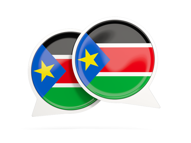Круглая иконка чата. Скачать флаг. Южный Судан