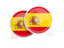 Spain. Round chat icon. Download icon.