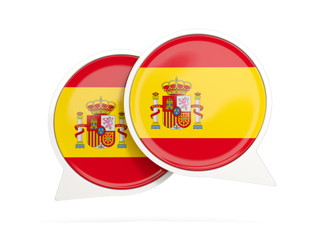 Round chat icon. Download flag icon of Spain at PNG format