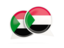 Sudan. Round chat icon. Download icon.