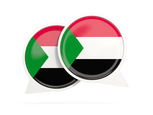 Round chat icon. Download flag icon of Sudan at PNG format