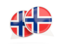 Svalbard and Jan Mayen. Round chat icon. Download icon.