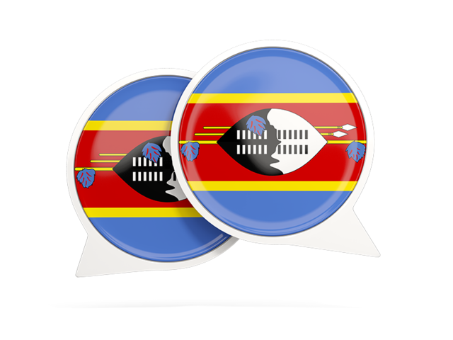 Round chat icon. Download flag icon of Swaziland at PNG format