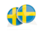 Sweden. Round chat icon. Download icon.
