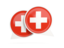 Switzerland. Round chat icon. Download icon.