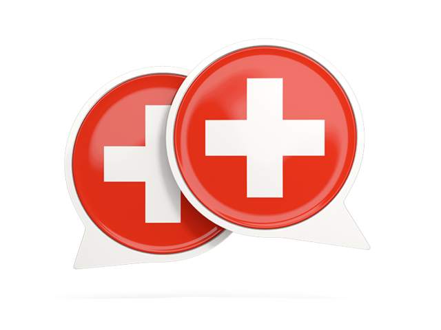 Round chat icon. Download flag icon of Switzerland at PNG format